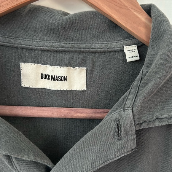 BUCK MASON SUEDED COTTON POLO, M - Picture 3 of 3